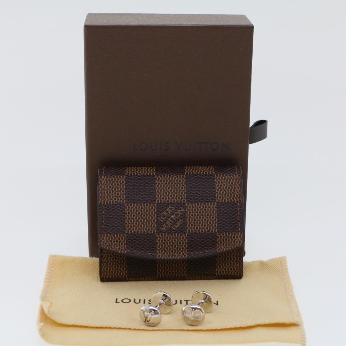 LOUIS VUITTON Damier Ebene Cuff Case M64681 LV 45794