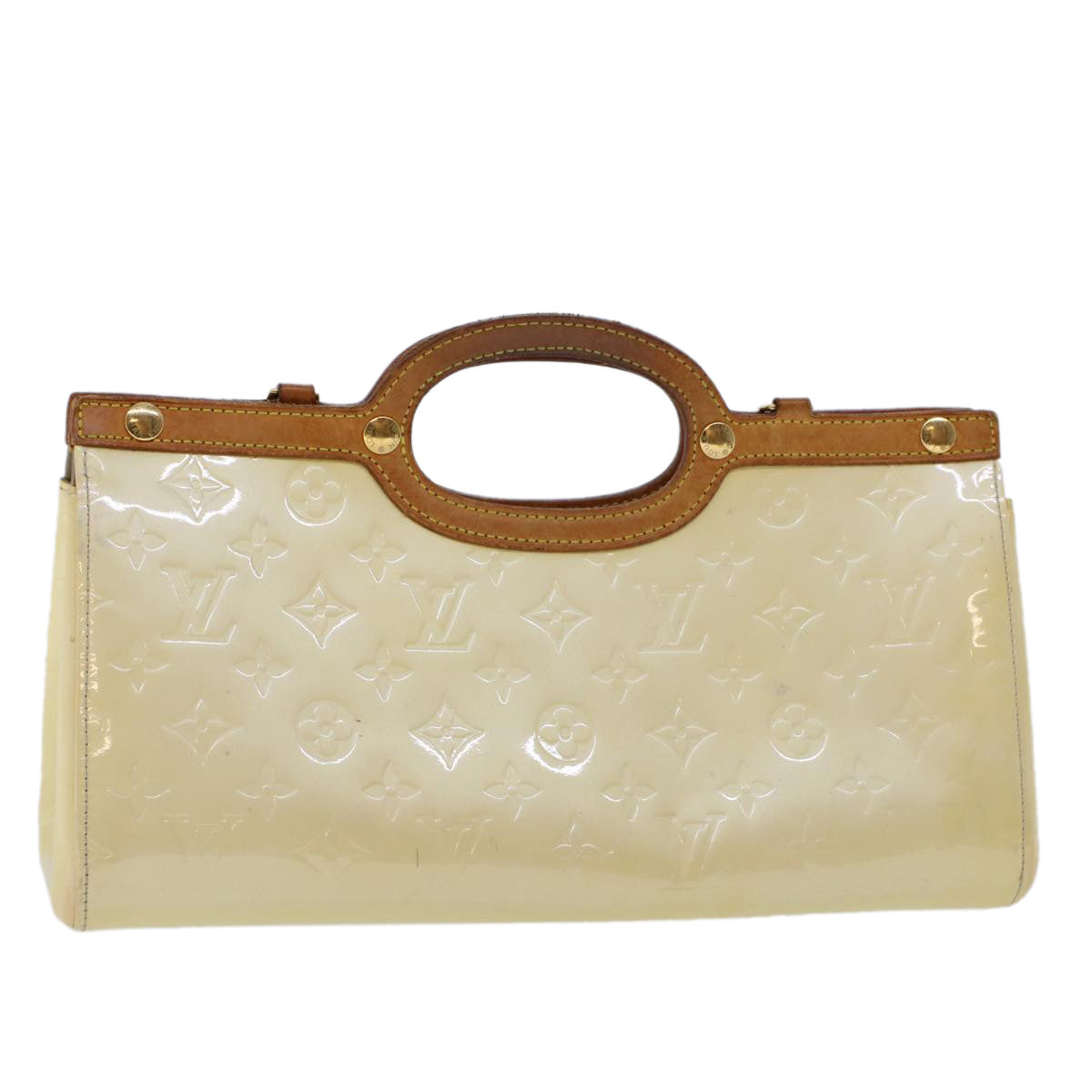 LOUIS VUITTON Monogram Vernis Roxbury Drive Hand Bag Perle M91374 LV 45797