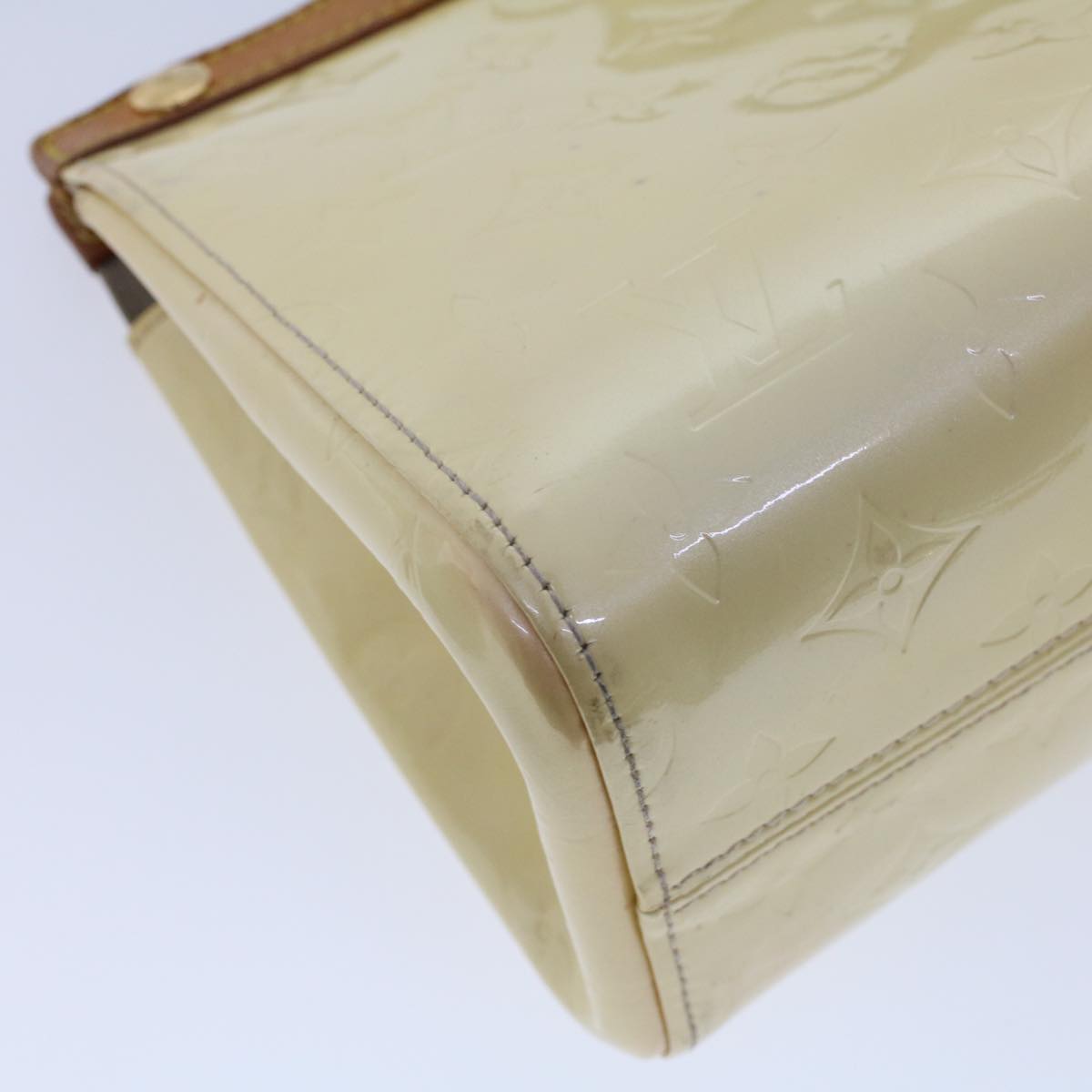 LOUIS VUITTON Monogram Vernis Roxbury Drive Hand Bag Perle M91374 LV 45797