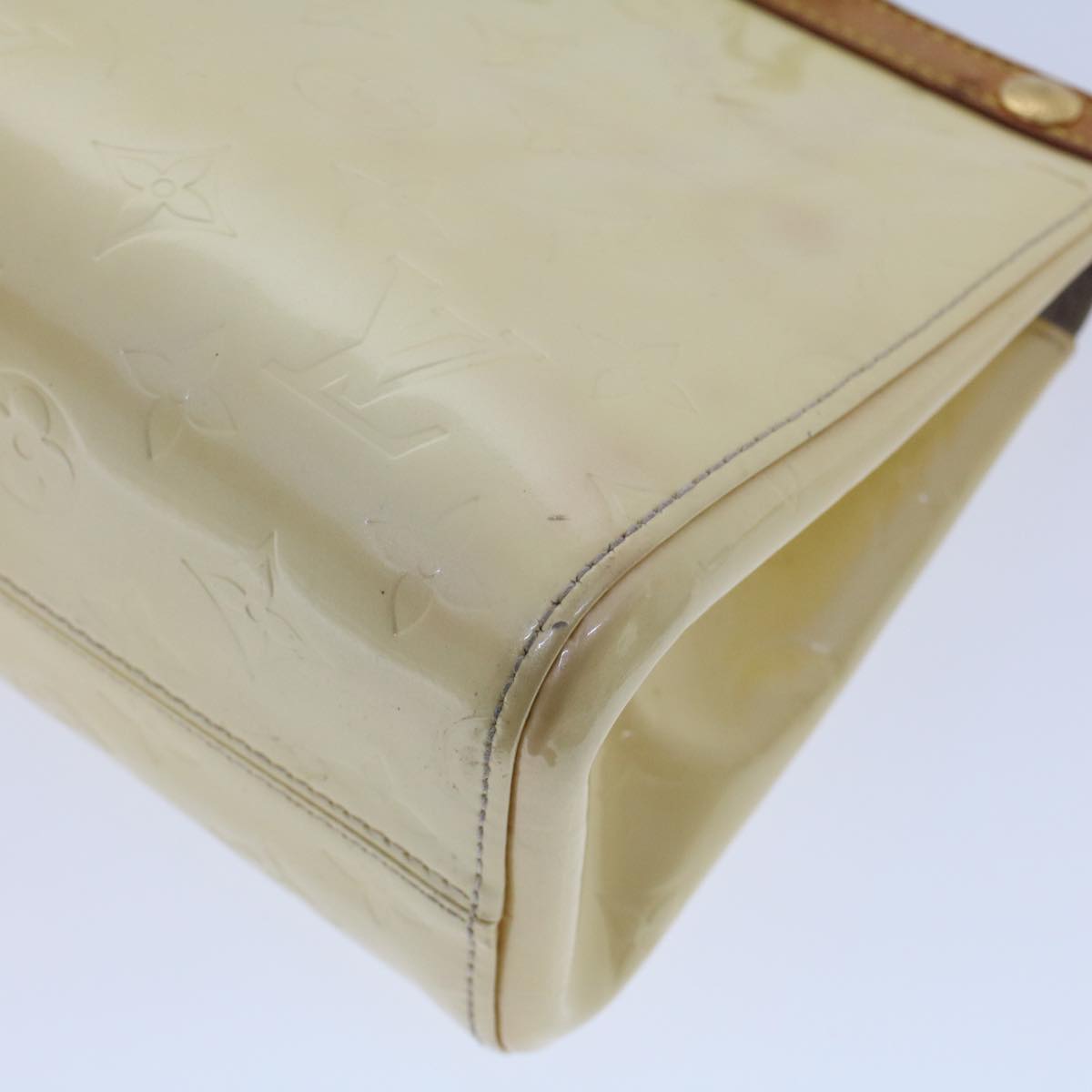 LOUIS VUITTON Monogram Vernis Roxbury Drive Hand Bag Perle M91374 LV 45797