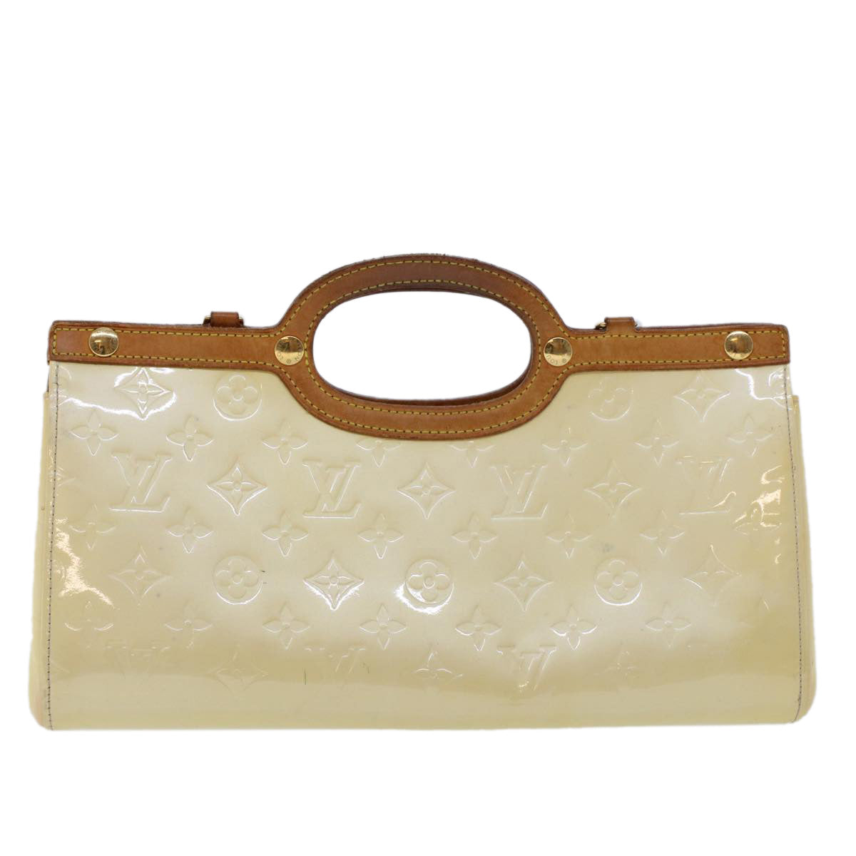 LOUIS VUITTON Monogram Vernis Roxbury Drive Hand Bag Perle M91374 LV 45797