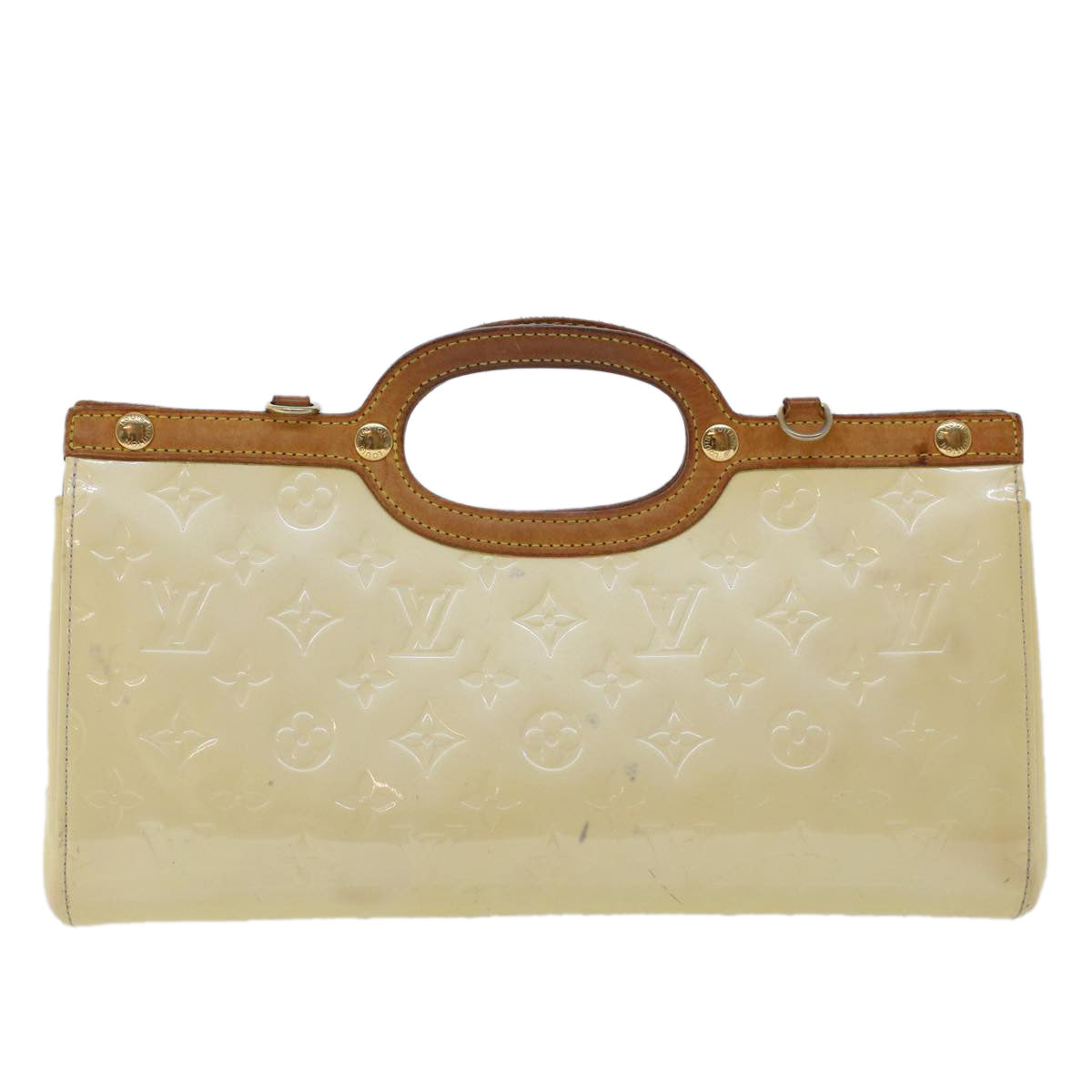 LOUIS VUITTON Monogram Vernis Roxbury Drive Hand Bag Perle M91374 LV 45797