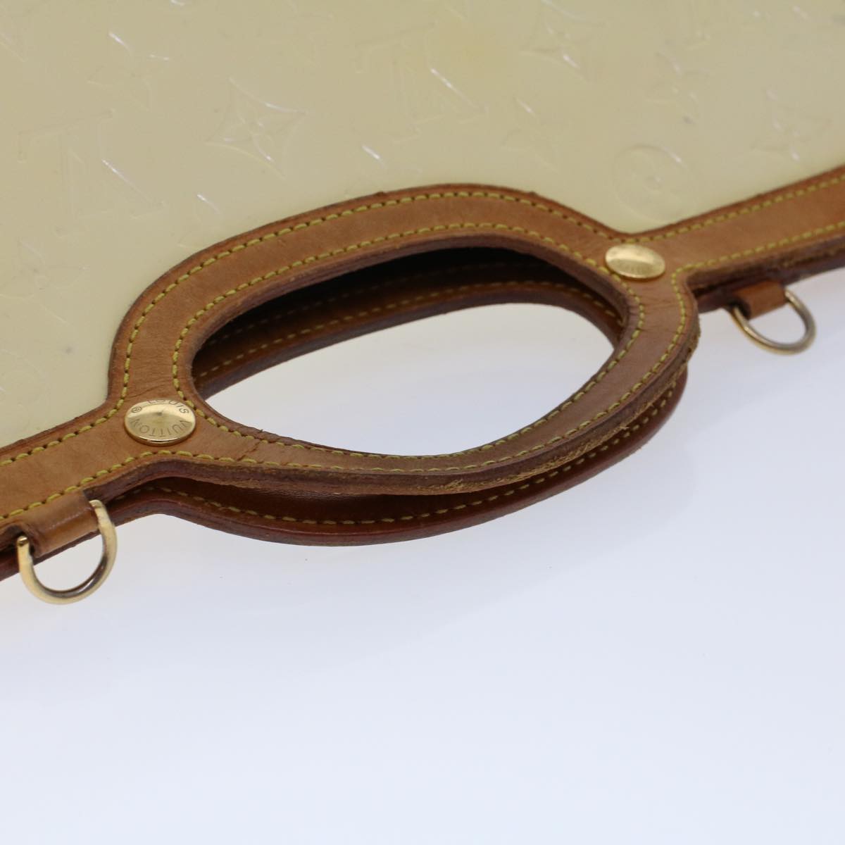 LOUIS VUITTON Monogram Vernis Roxbury Drive Hand Bag Perle M91374 LV 45797