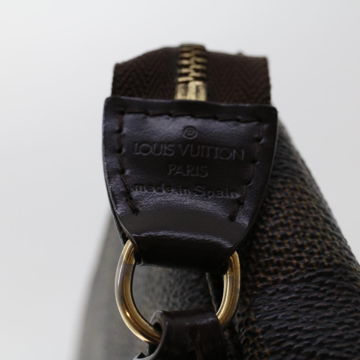 LOUIS VUITTON Damier Ebene Pochette Accessoires Pouch N41206 LV 45803