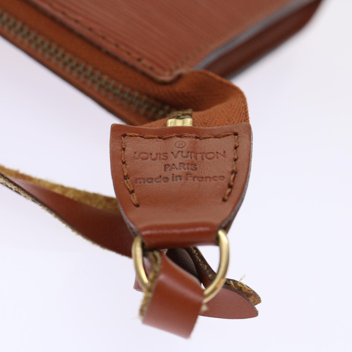 LOUIS VUITTON Epi Pochette Accessoires Pouch Brown M52953 LV 45804