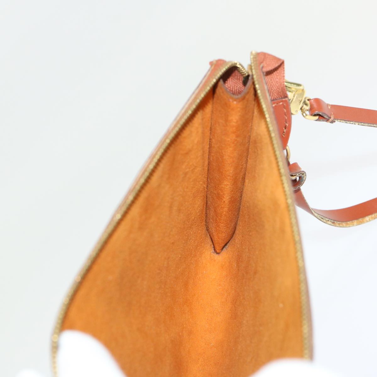 LOUIS VUITTON Epi Pochette Accessoires Pouch Brown M52953 LV 45804