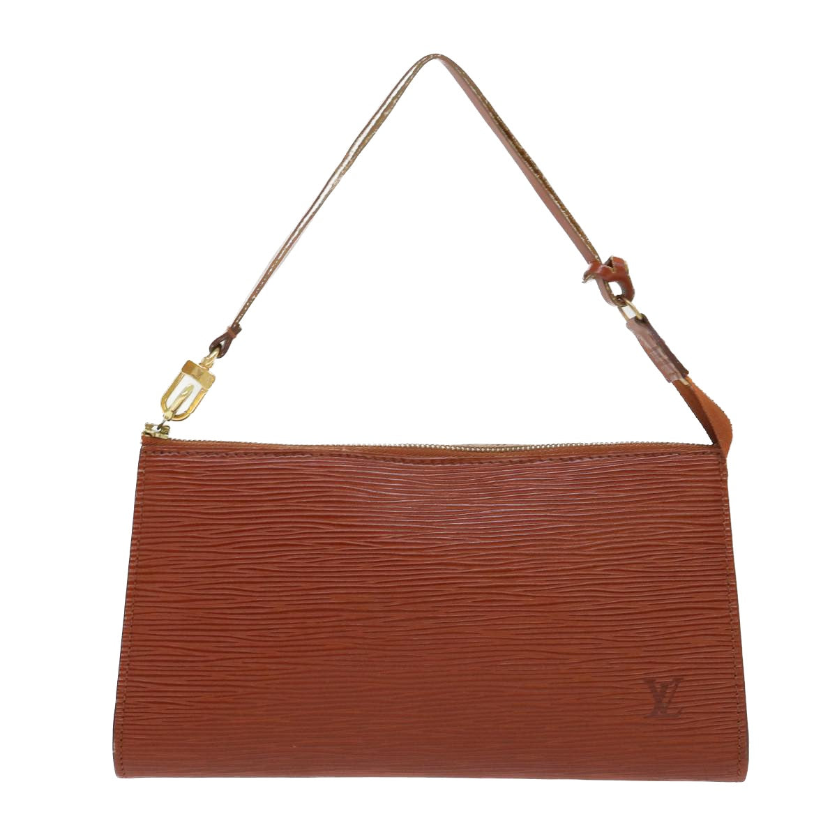 LOUIS VUITTON Epi Pochette Accessoires Pouch Brown M52953 LV 45804