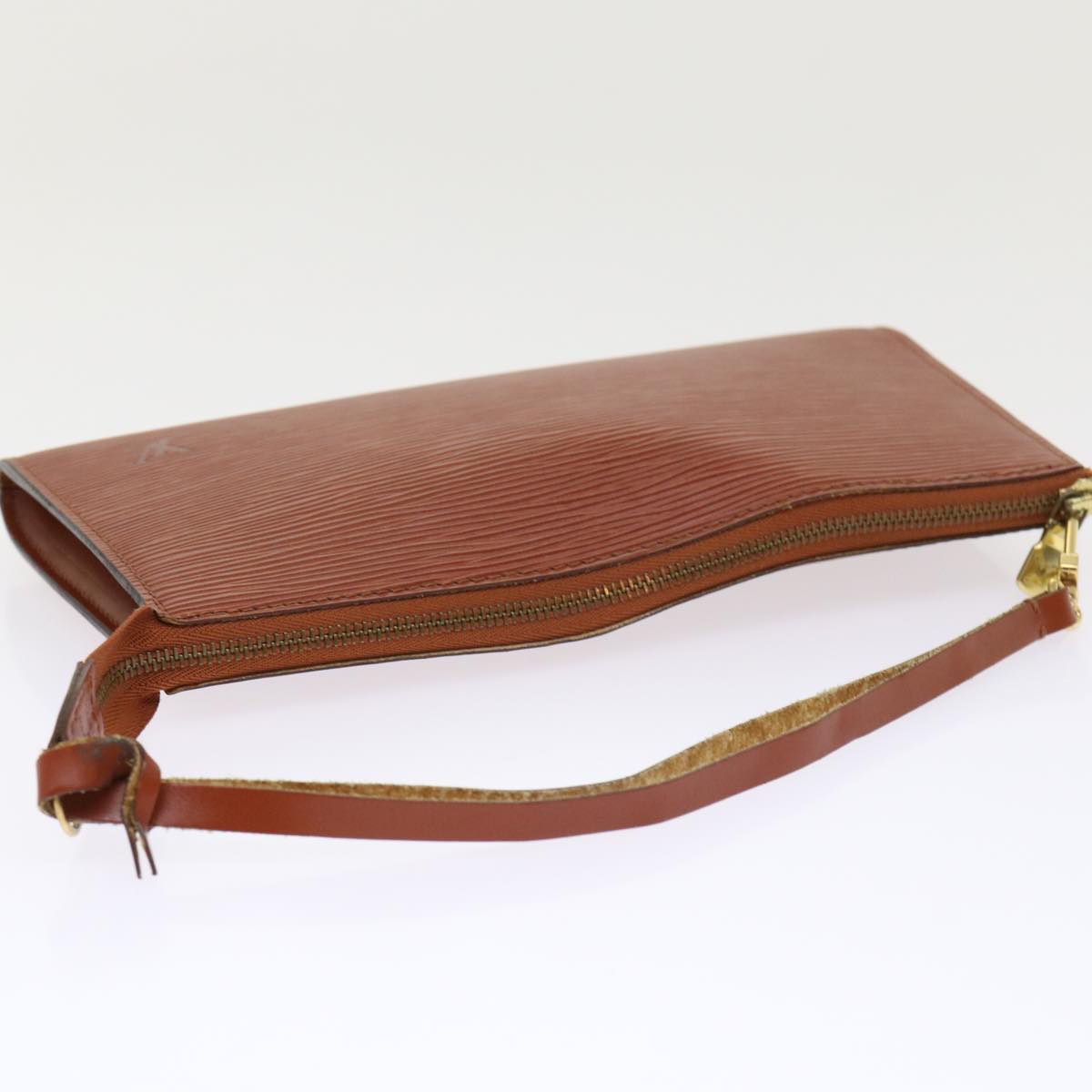 LOUIS VUITTON Epi Pochette Accessoires Pouch Brown M52953 LV 45804