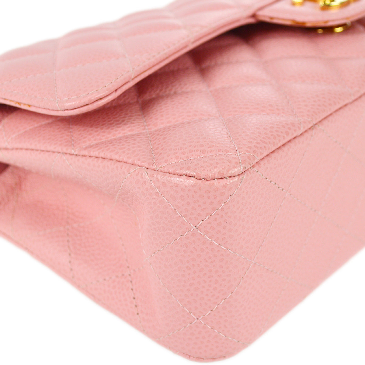 Luxury Chanel 2003-2004 Classic Double Flap Medium Pink Caviar