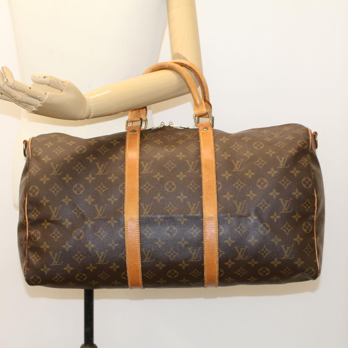 LOUIS VUITTON Monogram Keepall Bandouliere 50 Boston Bag M41416 LV 45835