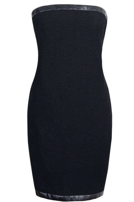 CHANEL Tube Dress Black Tweed