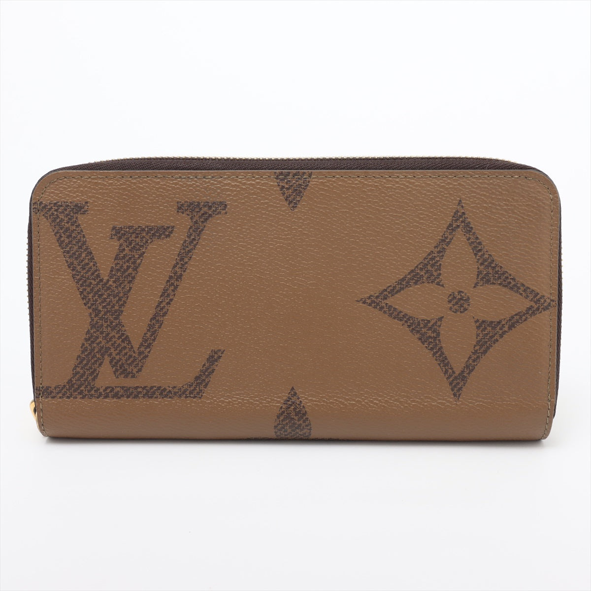 Louis Vuitton Giant Monogram Reversee Zippie Wallet M69353 Black X Brown Round Zip Wallet