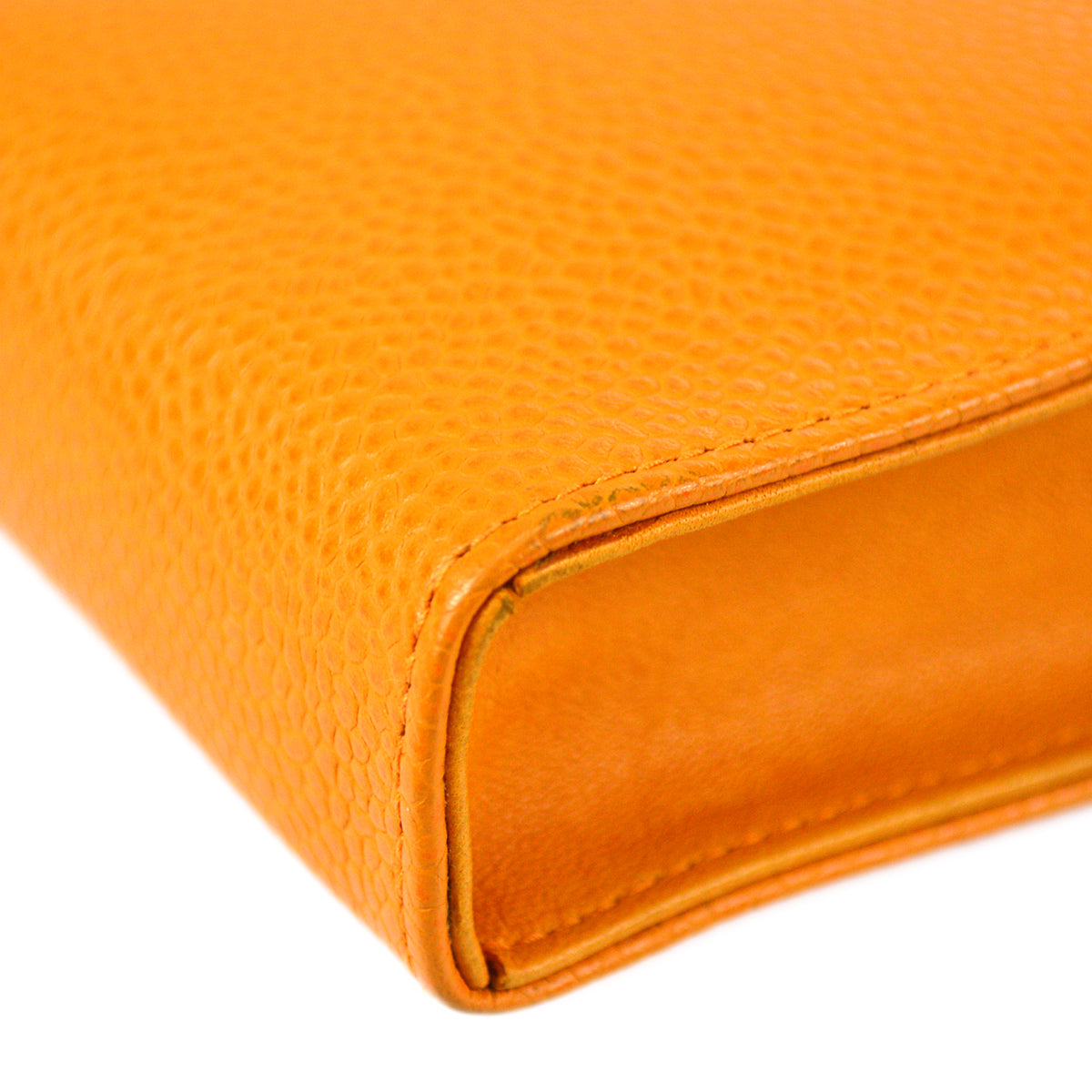Luxury Chanel 1997-1999 Orange Caviar Timeless Phone Case