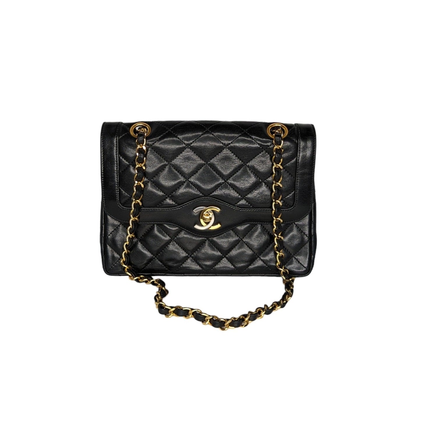 Luxury Chanel bag Vintage Black Coco Paris Double Flap Bag