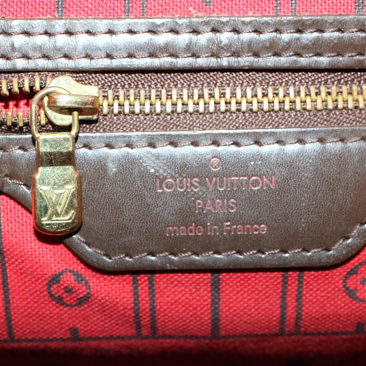 LOUIS VUITTON Damier Ebene Neverfull MM Tote Bag N51105 LV 46006