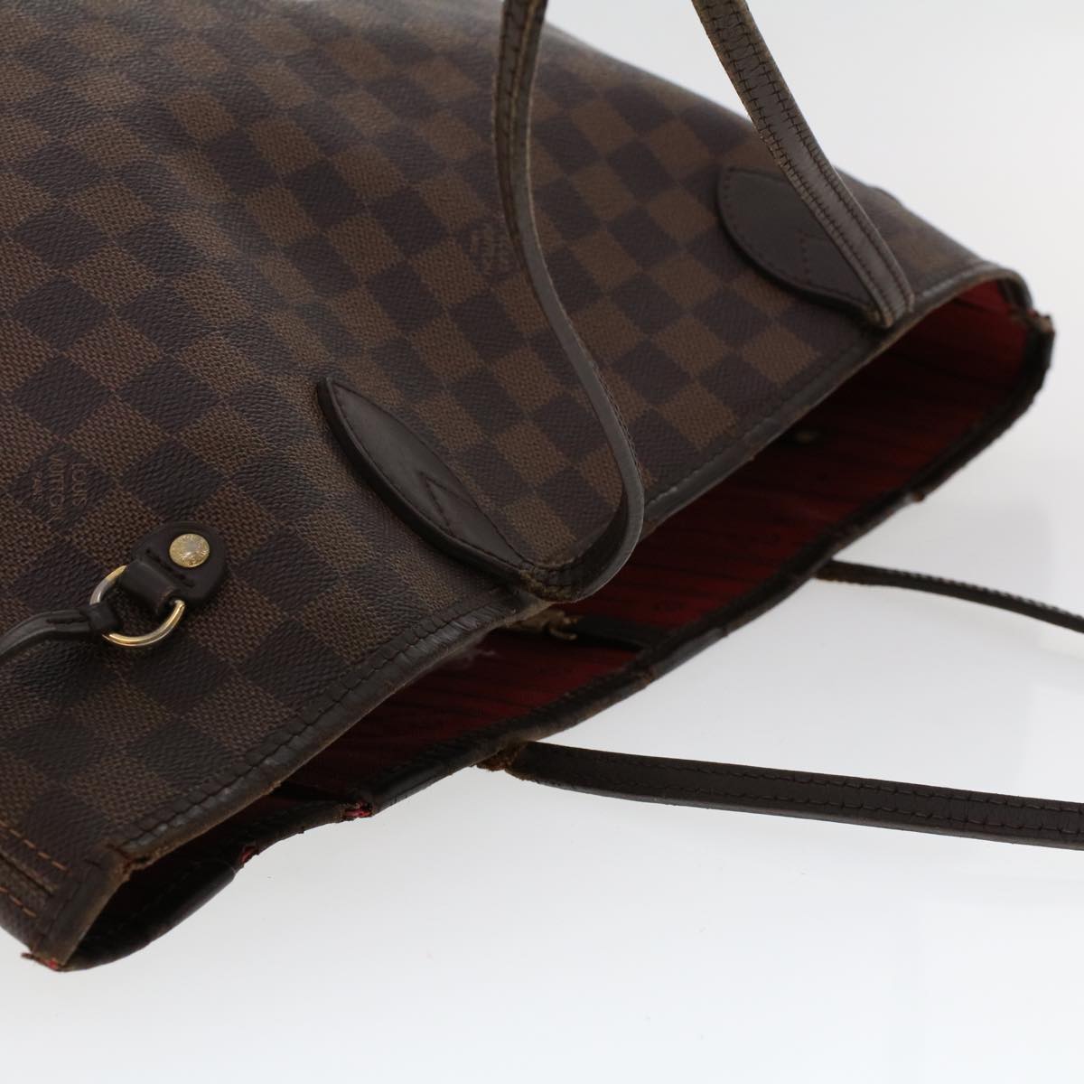 LOUIS VUITTON Damier Ebene Neverfull MM Tote Bag N51105 LV 46006