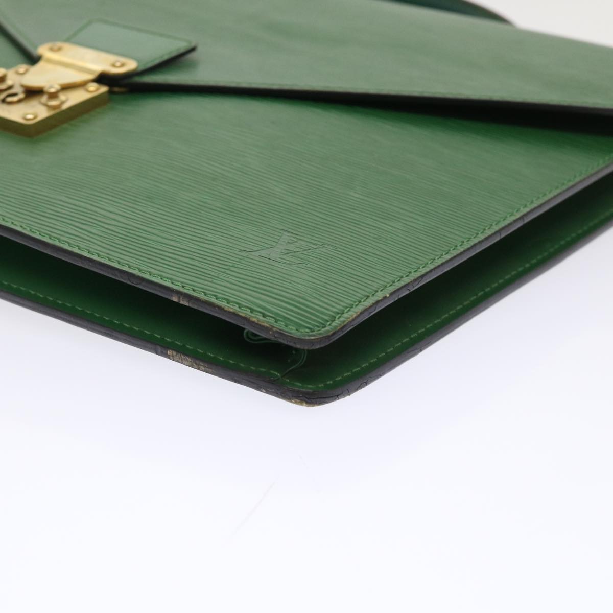 LOUIS VUITTON Epi Porte Documents Bandouliere Briefcase Green M54464 46011