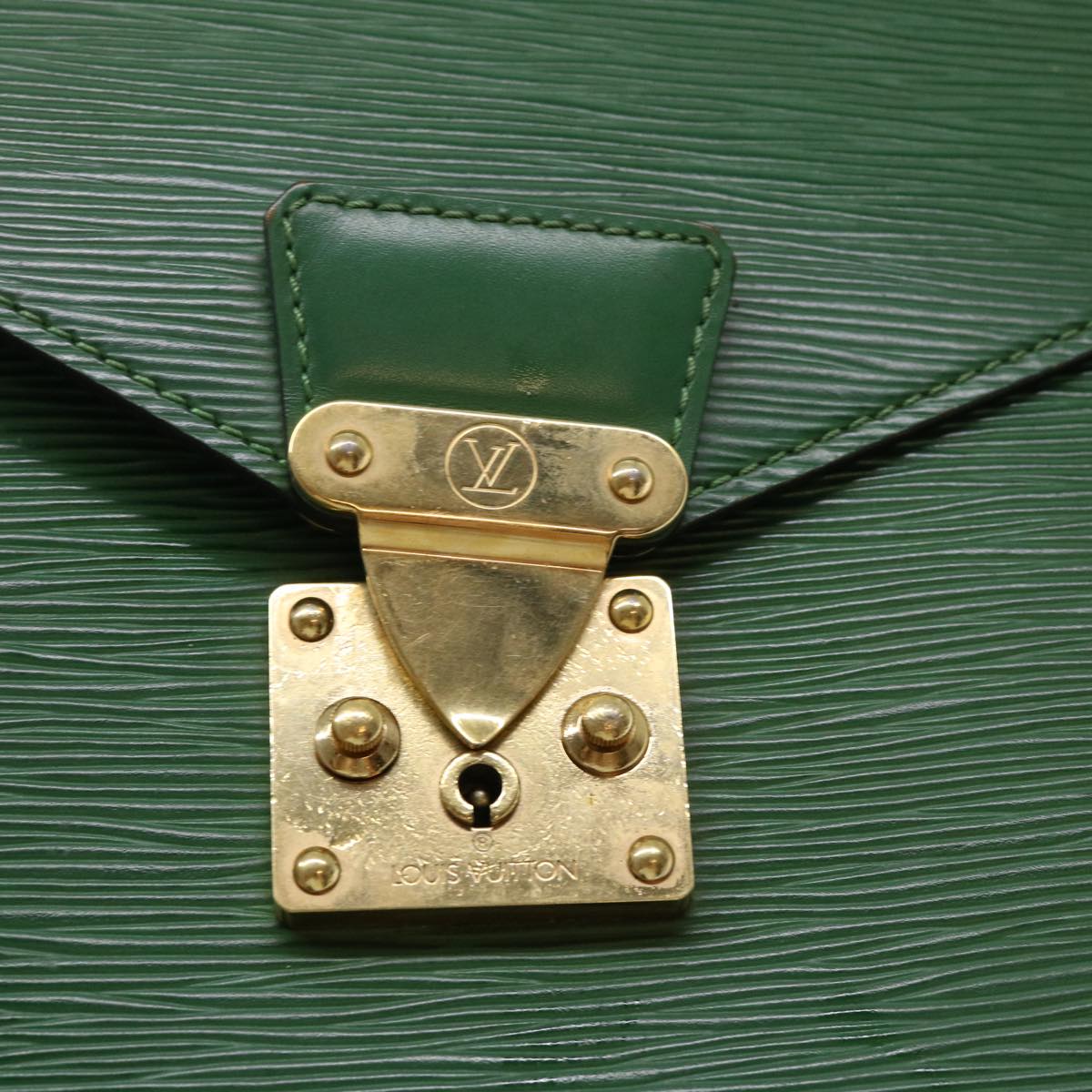 LOUIS VUITTON Epi Porte Documents Bandouliere Briefcase Green M54464 46011