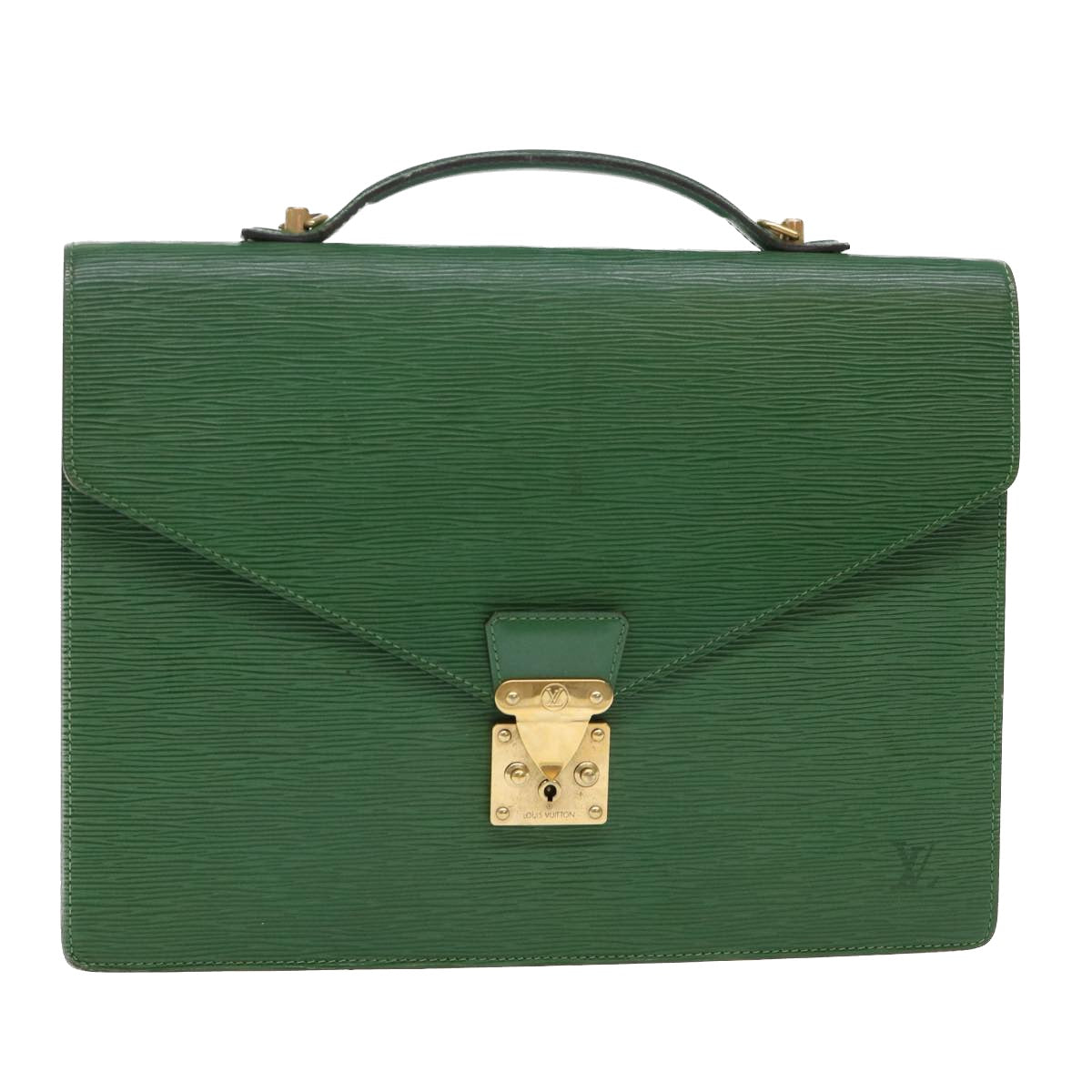 LOUIS VUITTON Epi Porte Documents Bandouliere Briefcase Green M54464 46011