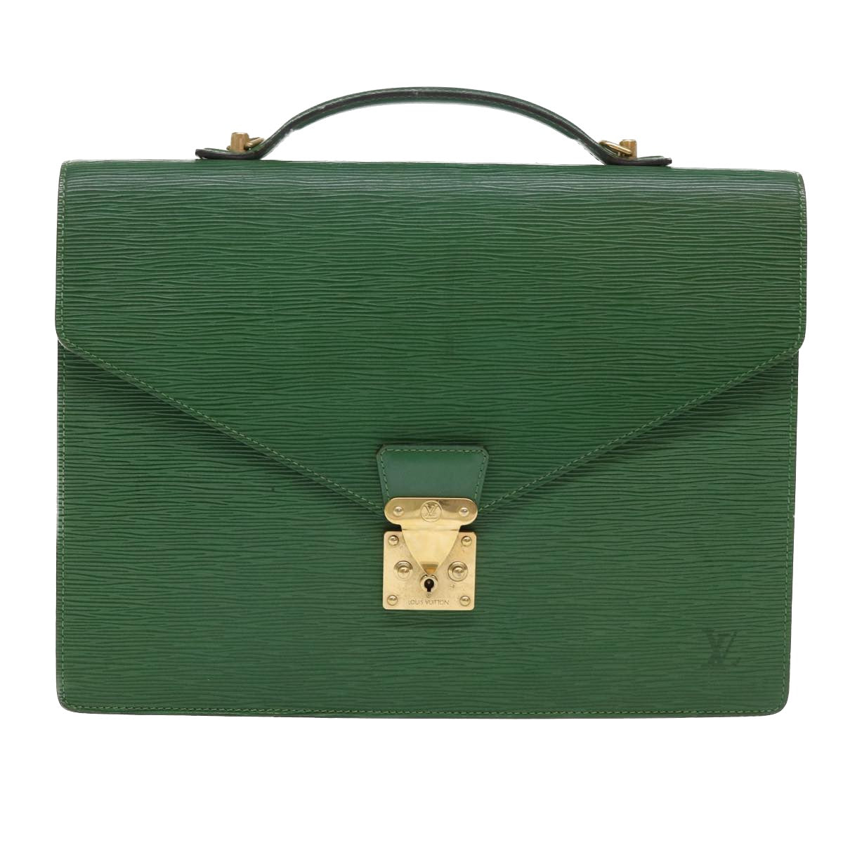LOUIS VUITTON Epi Porte Documents Bandouliere Briefcase Green M54464 46011