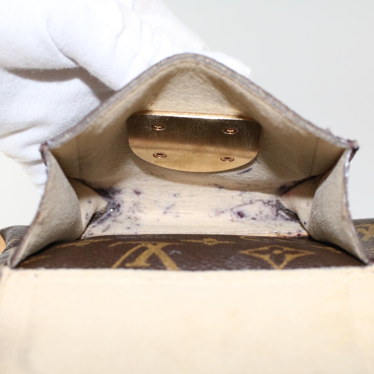 LOUIS VUITTON Monogram Manhattan PM Hand Bag M40026 LV 46035
