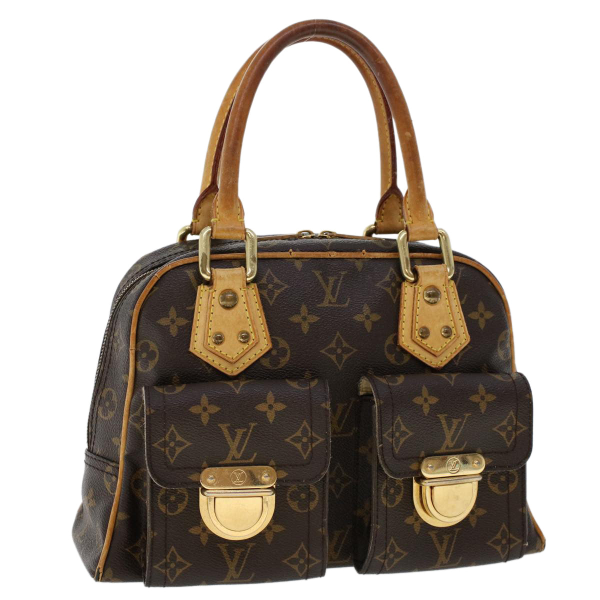 LOUIS VUITTON Monogram Manhattan PM Hand Bag M40026 LV 46035