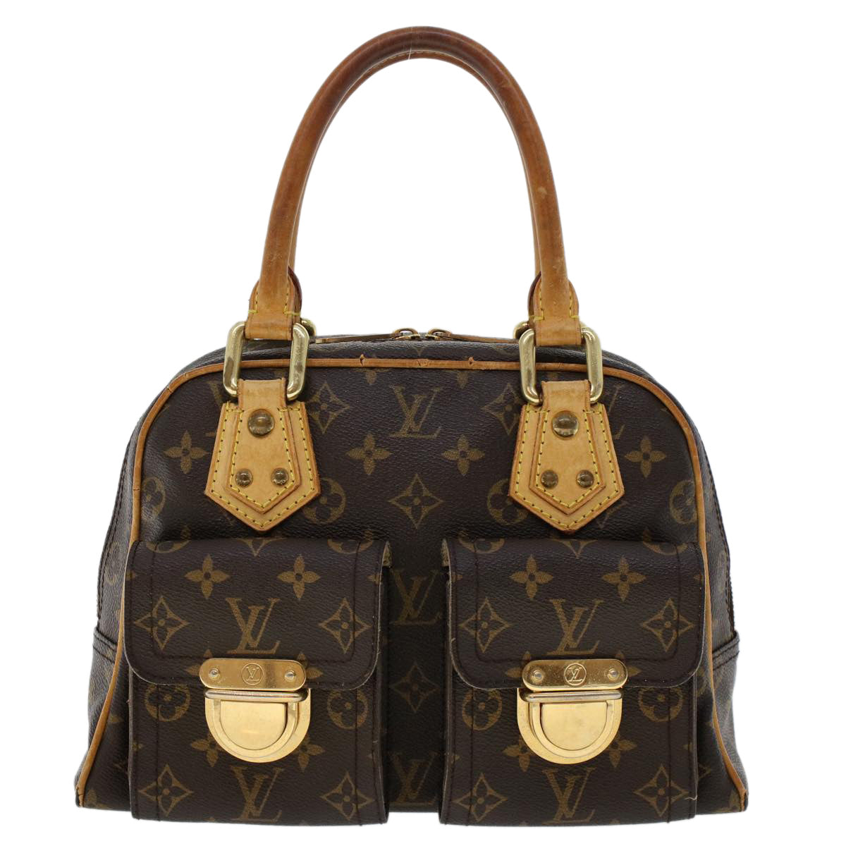 LOUIS VUITTON Monogram Manhattan PM Hand Bag M40026 LV 46035