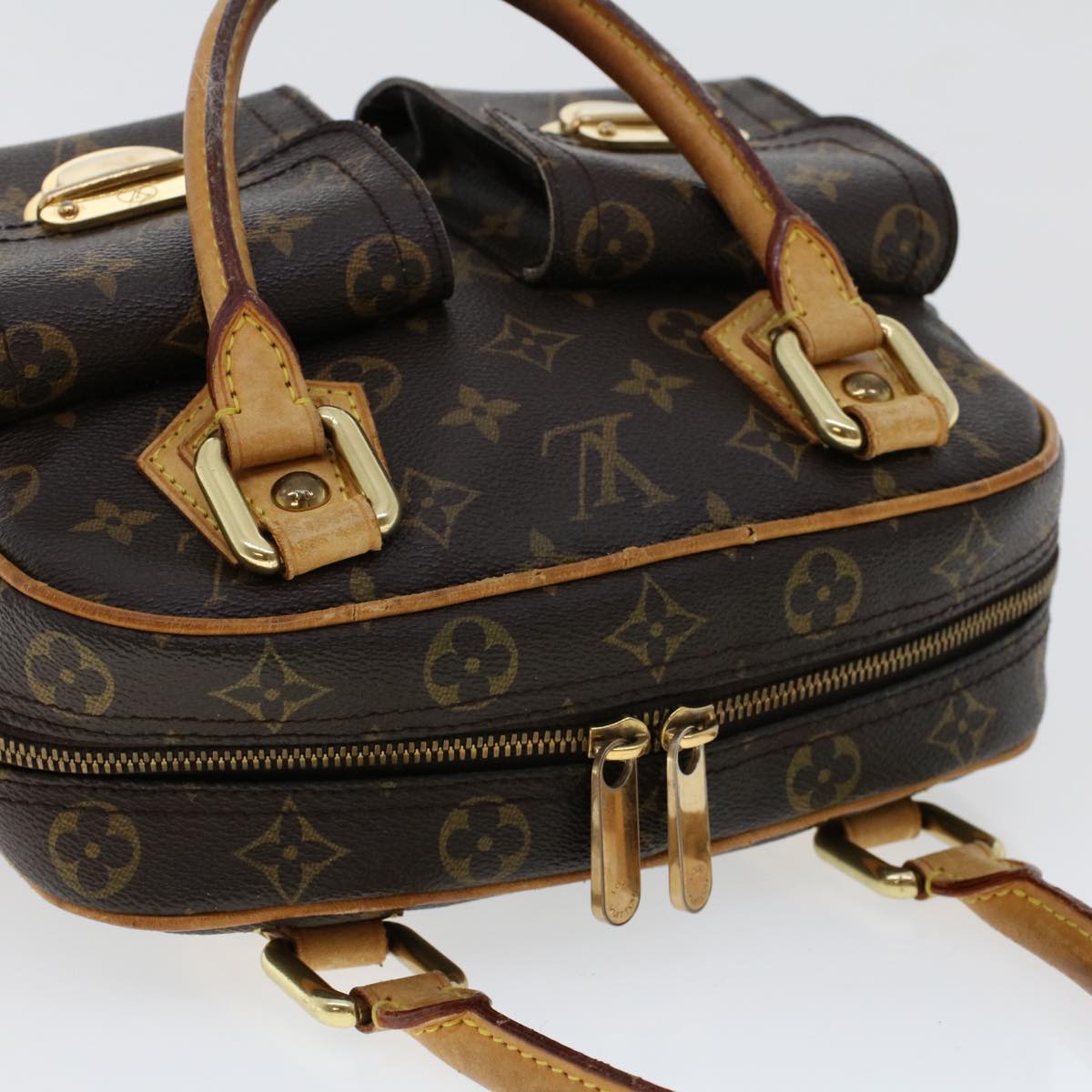 LOUIS VUITTON Monogram Manhattan PM Hand Bag M40026 LV 46035
