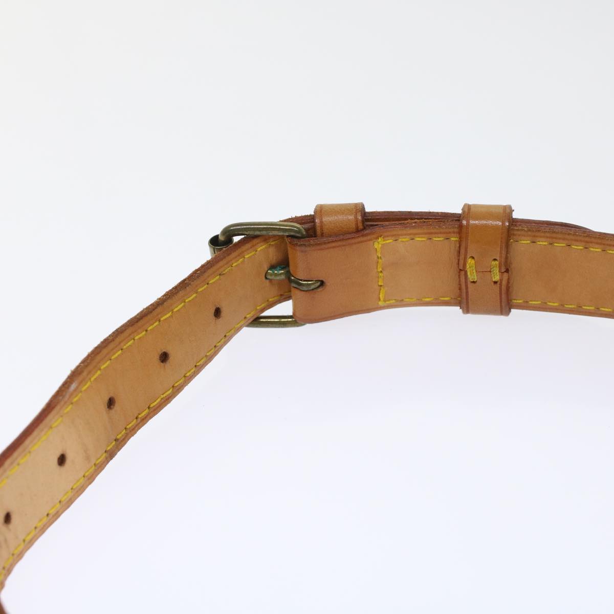 LOUIS VUITTON Shoulder Strap Leather 36.6""-43.7"" Beige LV 46038