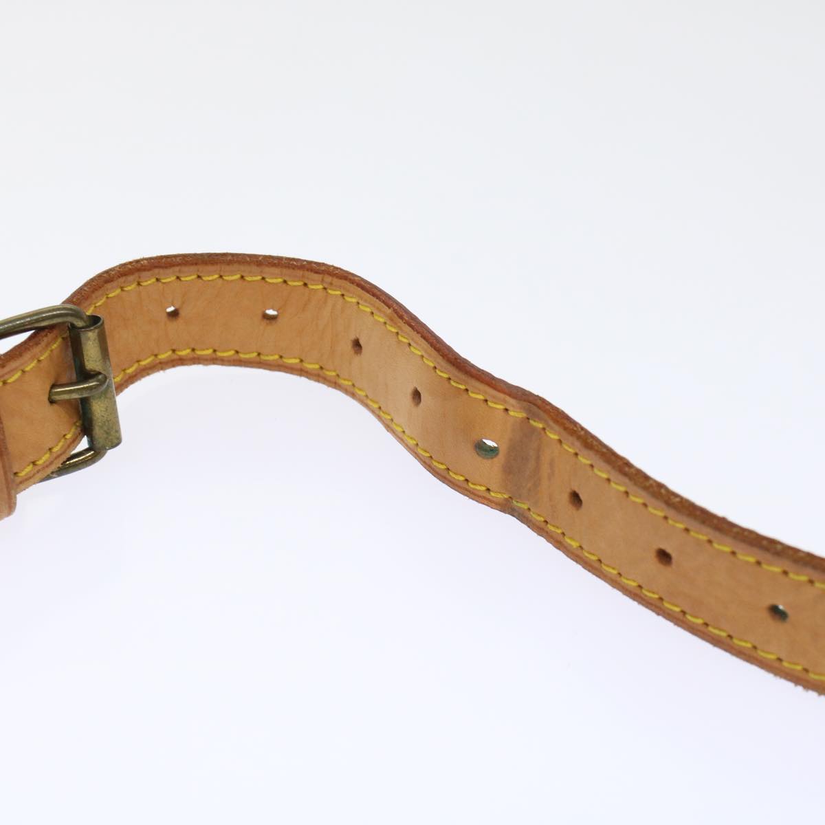 LOUIS VUITTON Shoulder Strap Leather 36.6""-43.7"" Beige LV 46038