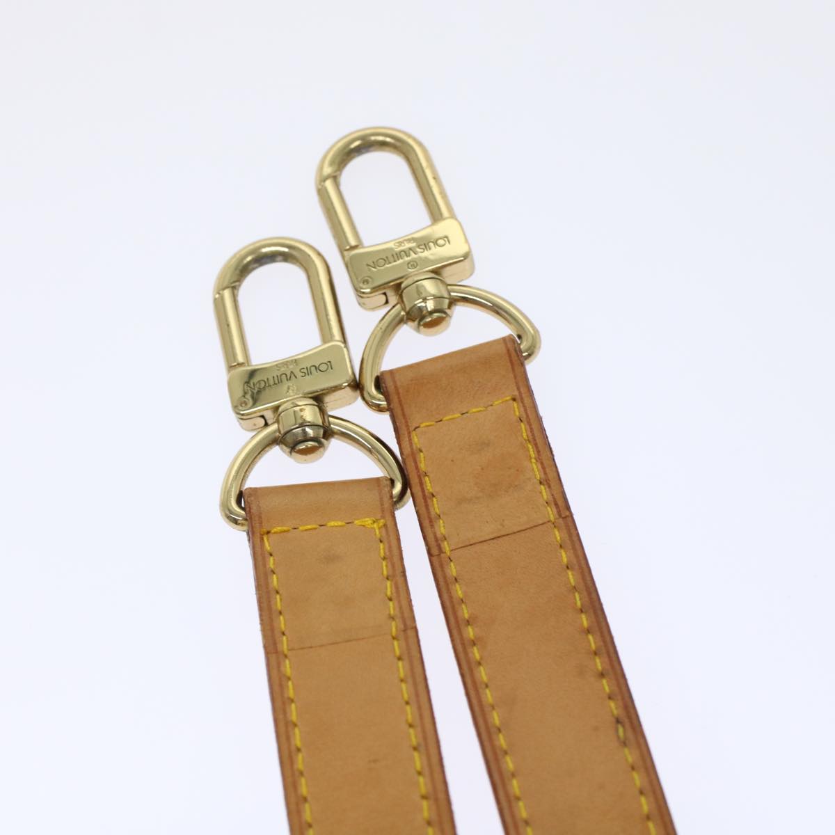 LOUIS VUITTON Shoulder Strap Leather 36.6""-43.7"" Beige LV 46038