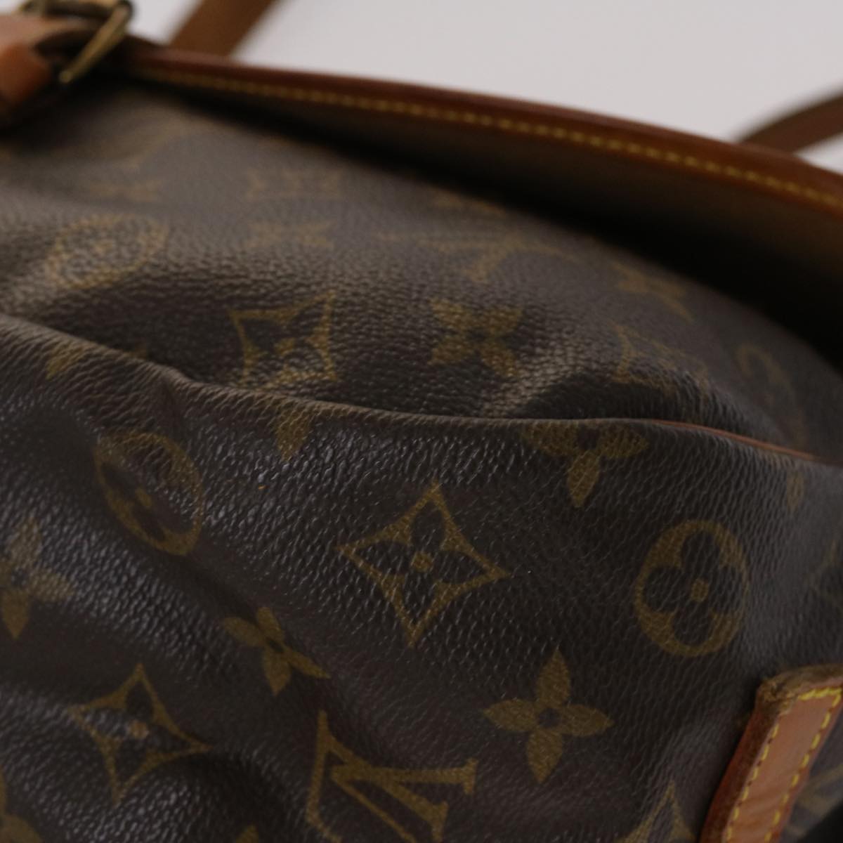 LOUIS VUITTON Monogram Saumur 35 Shoulder Bag M42254 LV 46053