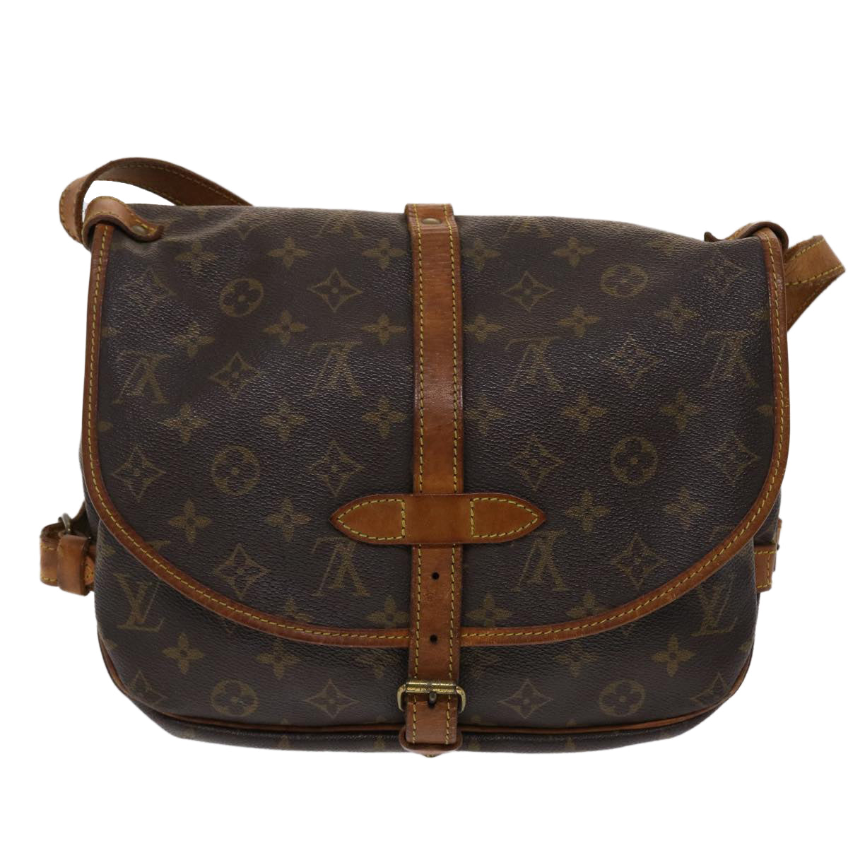 LOUIS VUITTON Monogram Saumur 30 Shoulder Bag M42256 LV 46077