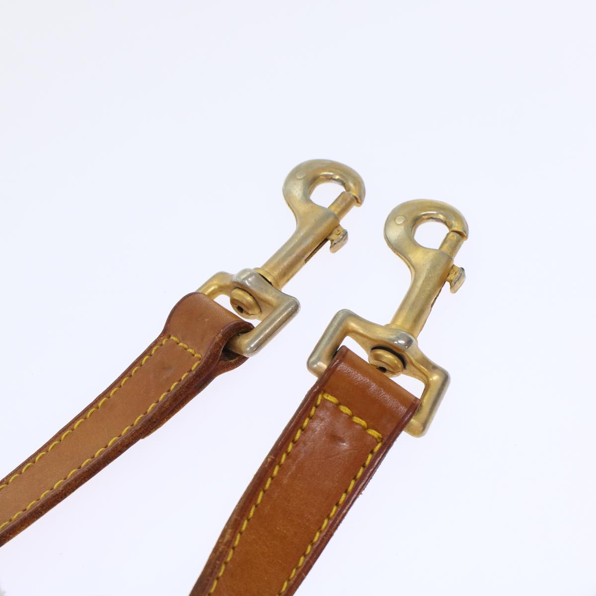 LOUIS VUITTON Shoulder Strap Leather Vintage 31.5""-38.6"" Beige LV 46084