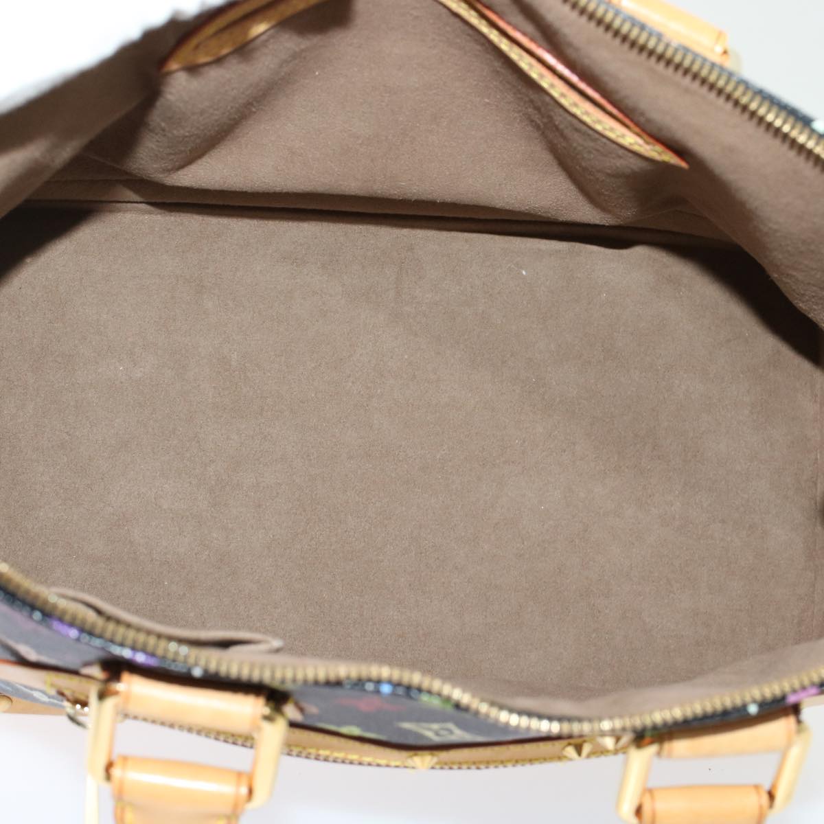 LOUIS VUITTON Monogram Multicolor Alma Hand Bag Black M92646 LV 46087