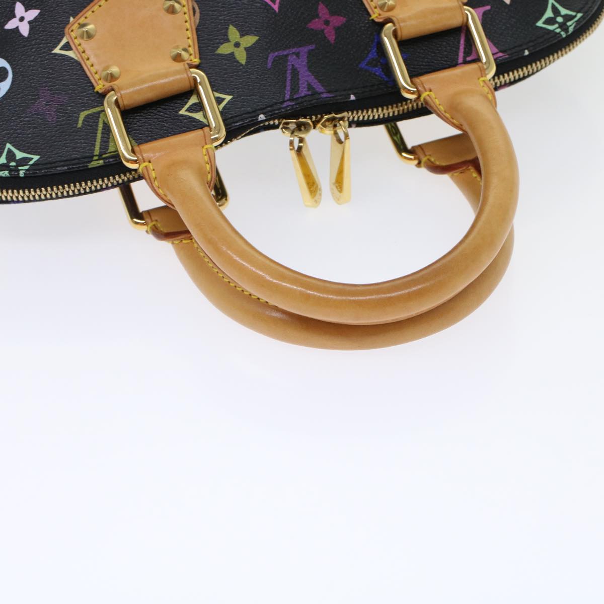 LOUIS VUITTON Monogram Multicolor Alma Hand Bag Black M92646 LV 46087