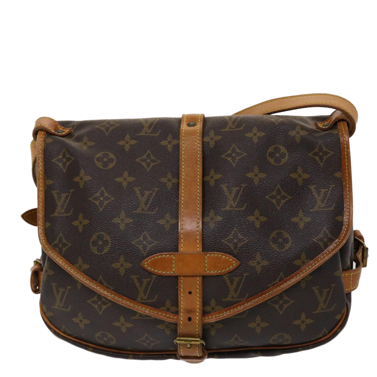 LOUIS VUITTON Monogram Saumur 30 Shoulder Bag M42256 LV 46102