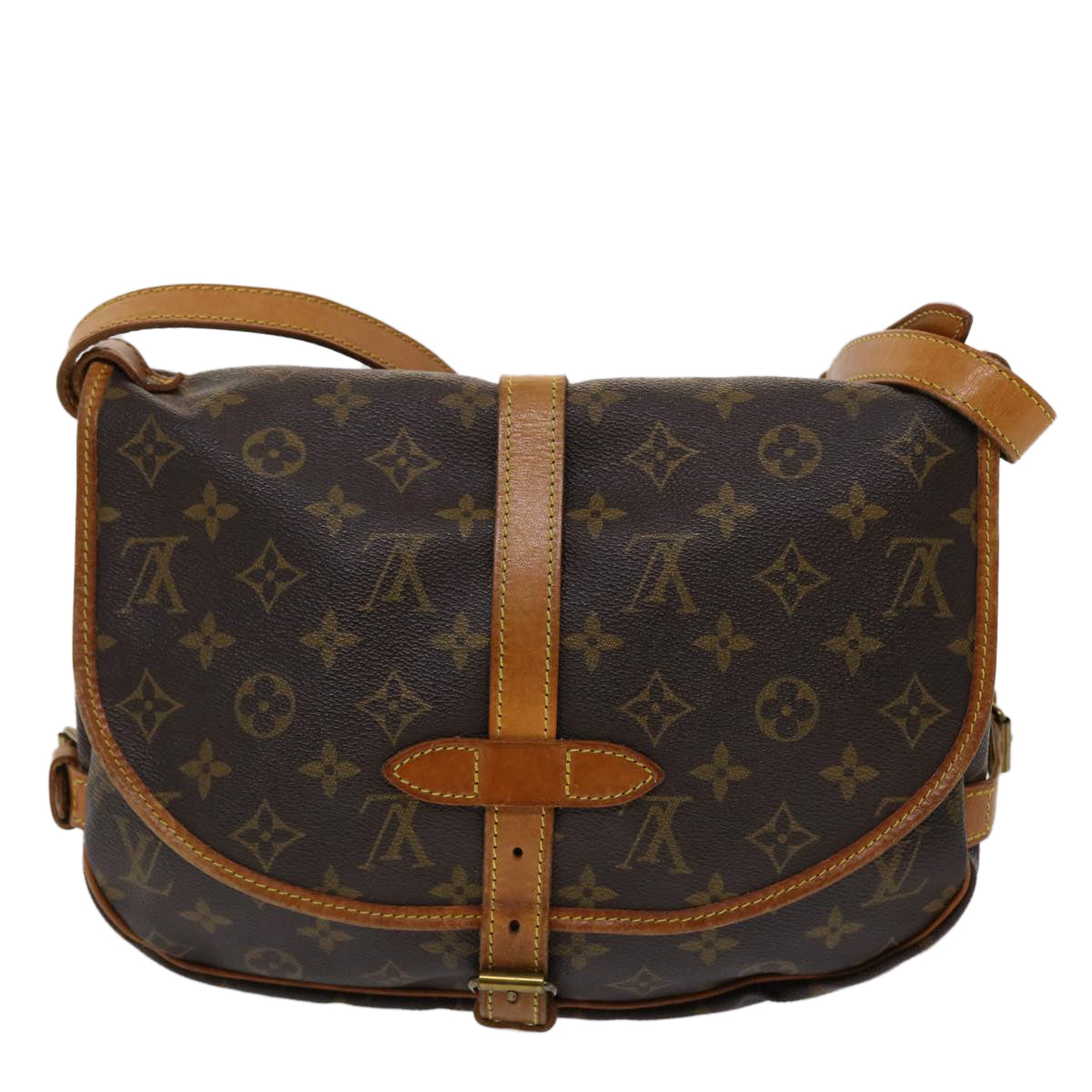 LOUIS VUITTON Monogram Saumur 30 Shoulder Bag M42256 LV 46102