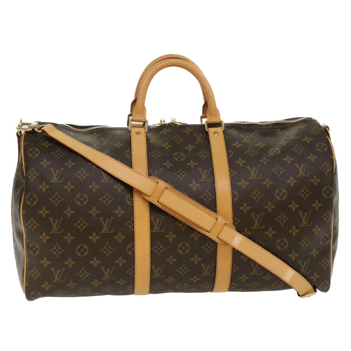 LOUIS VUITTON Monogram Keepall Bandouliere 50 Boston Bag M41416 LV 46104