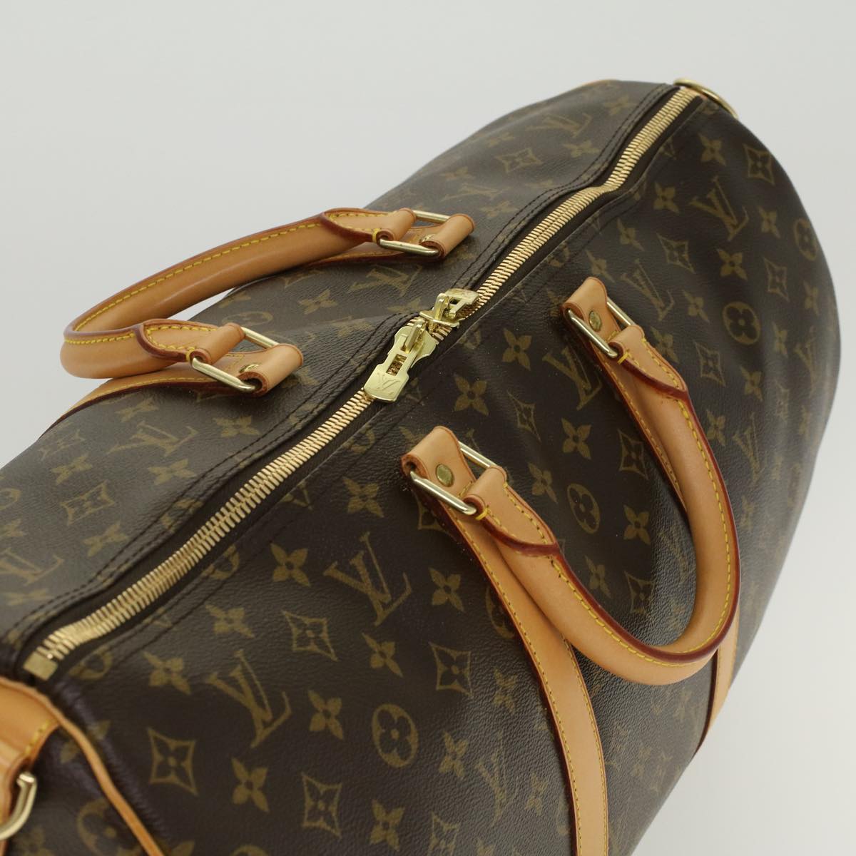 LOUIS VUITTON Monogram Keepall Bandouliere 50 Boston Bag M41416 LV 46104