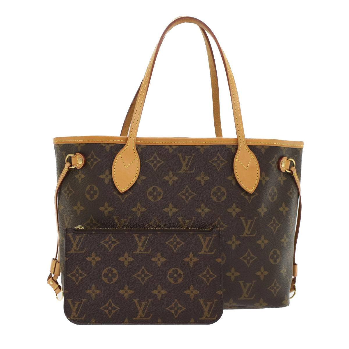 LOUIS VUITTON Monogram Neverfull PM Tote Bag M40155 LV 46107