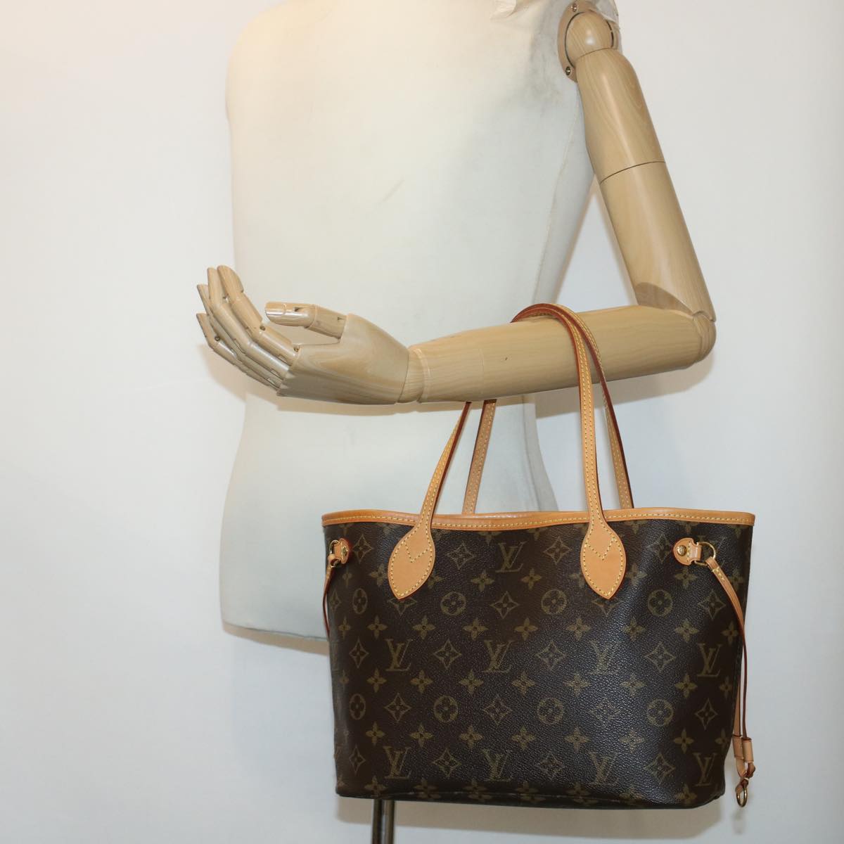 LOUIS VUITTON Monogram Neverfull PM Tote Bag M40155 LV 46107