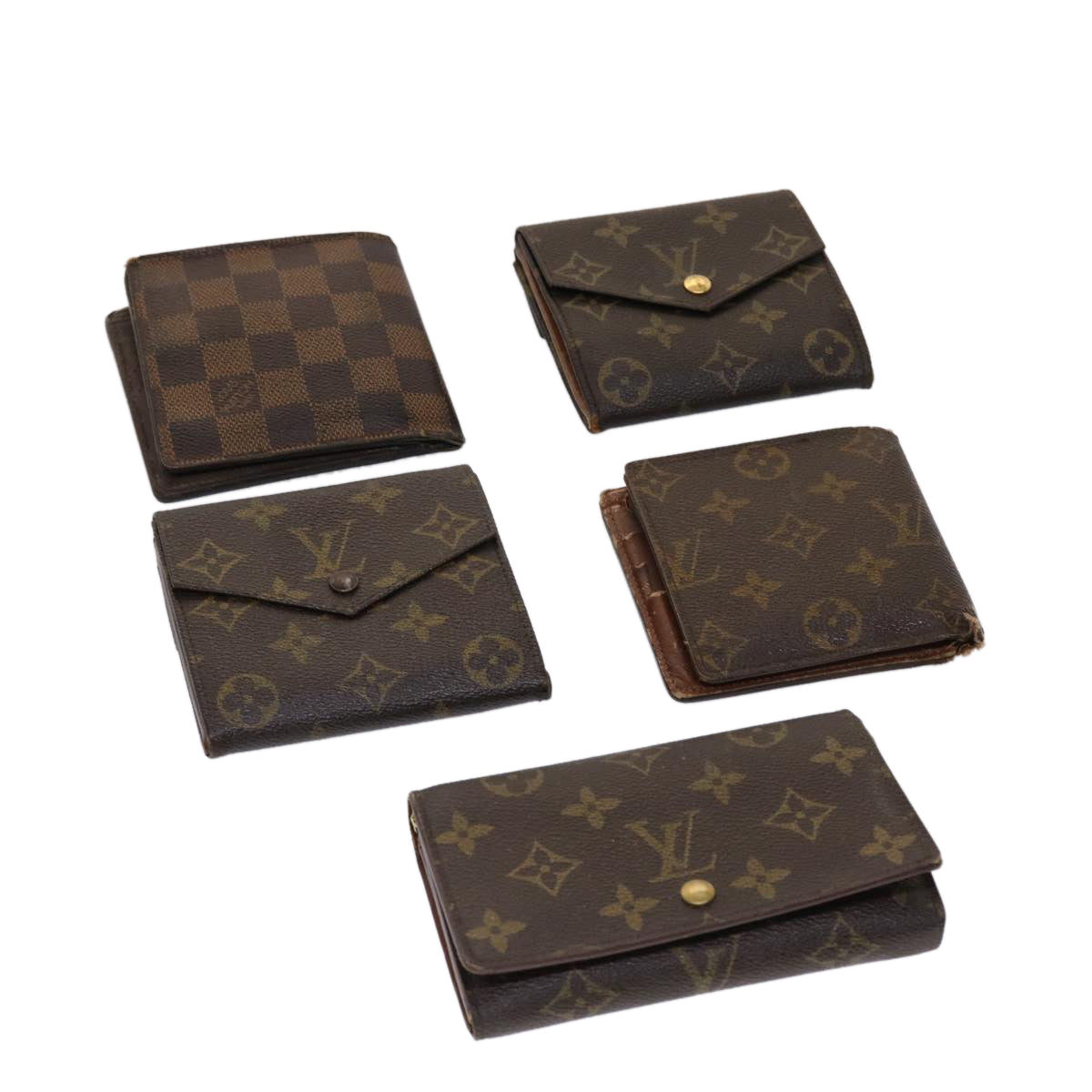 LOUIS VUITTON Monogram Damier Ebene Wallet 5Set LV 46122