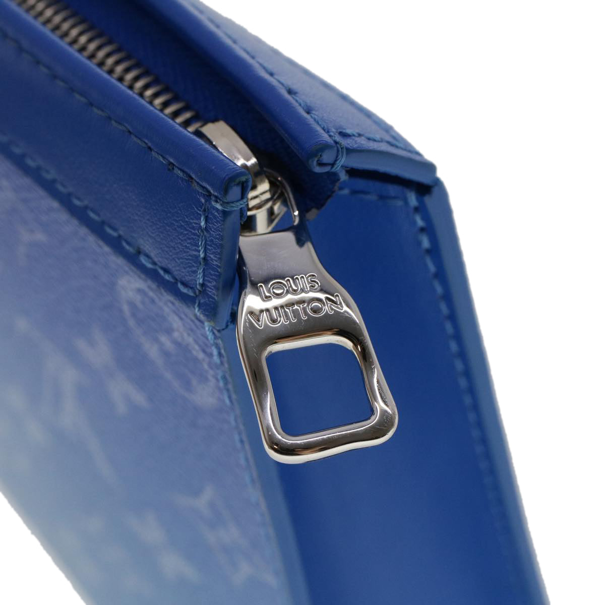 LOUIS VUITTON Monogram Clouds Pochette Voyage Clutch Bag Blue M45480 46151A