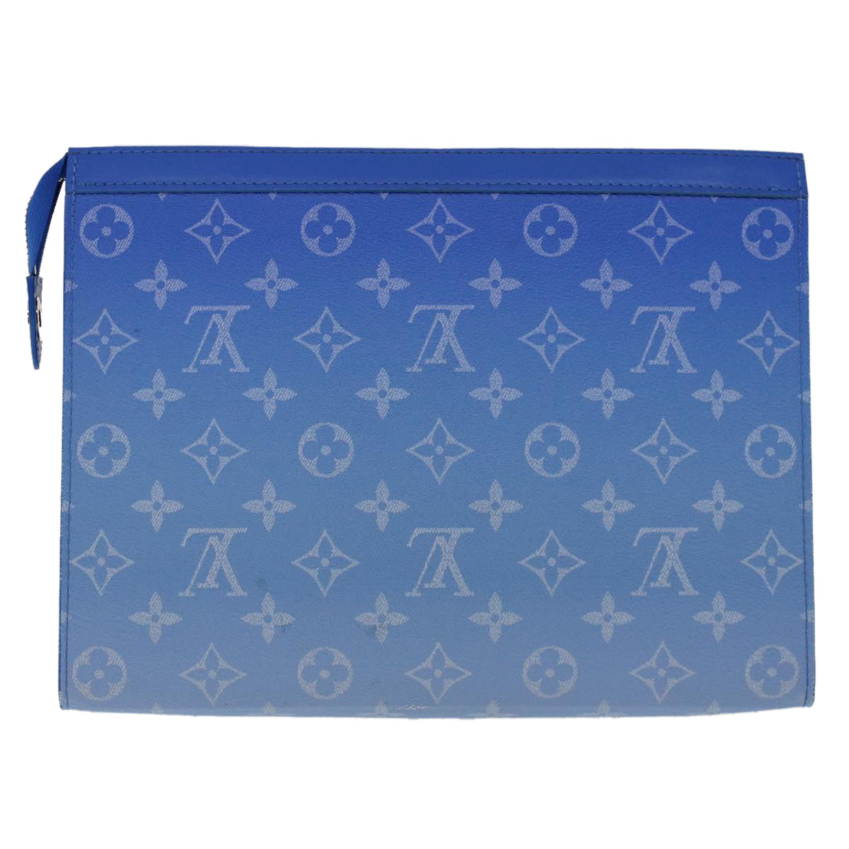 LOUIS VUITTON Monogram Clouds Pochette Voyage Clutch Bag Blue M45480 46151A
