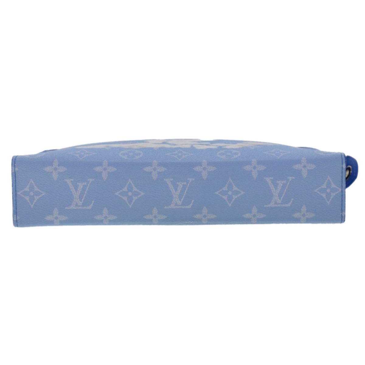 LOUIS VUITTON Monogram Clouds Pochette Voyage Clutch Bag Blue M45480 46151A