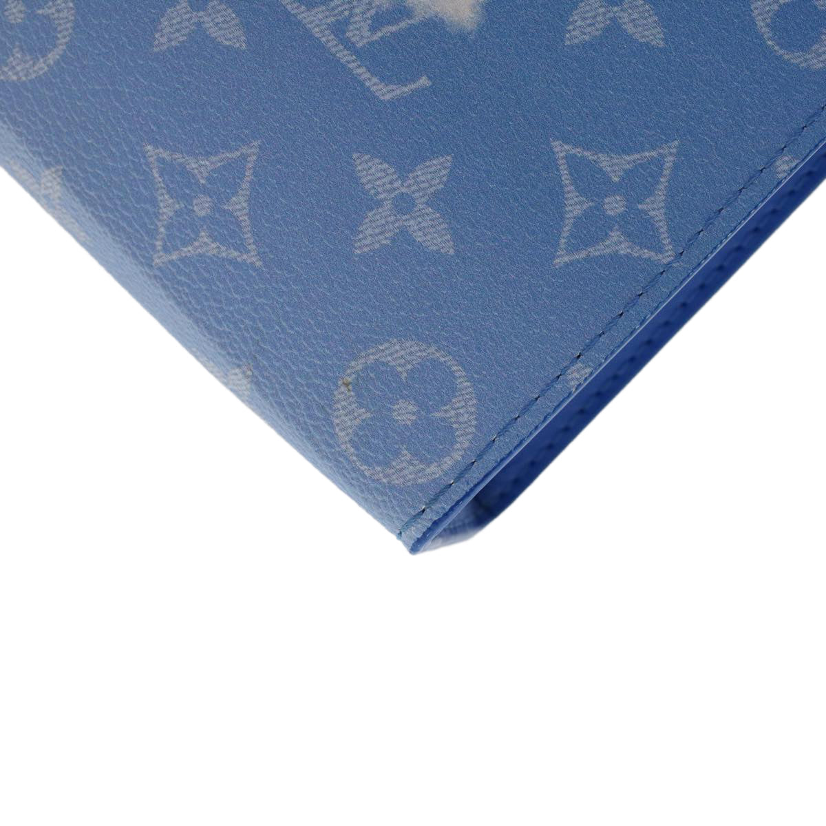 LOUIS VUITTON Monogram Clouds Pochette Voyage Clutch Bag Blue M45480 46151A
