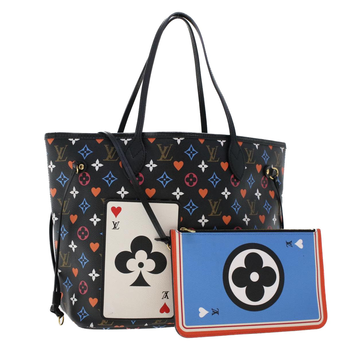 LOUIS VUITTON Monogram Game On Neverfull MM Shoulder Bag M57483 LV 46152A