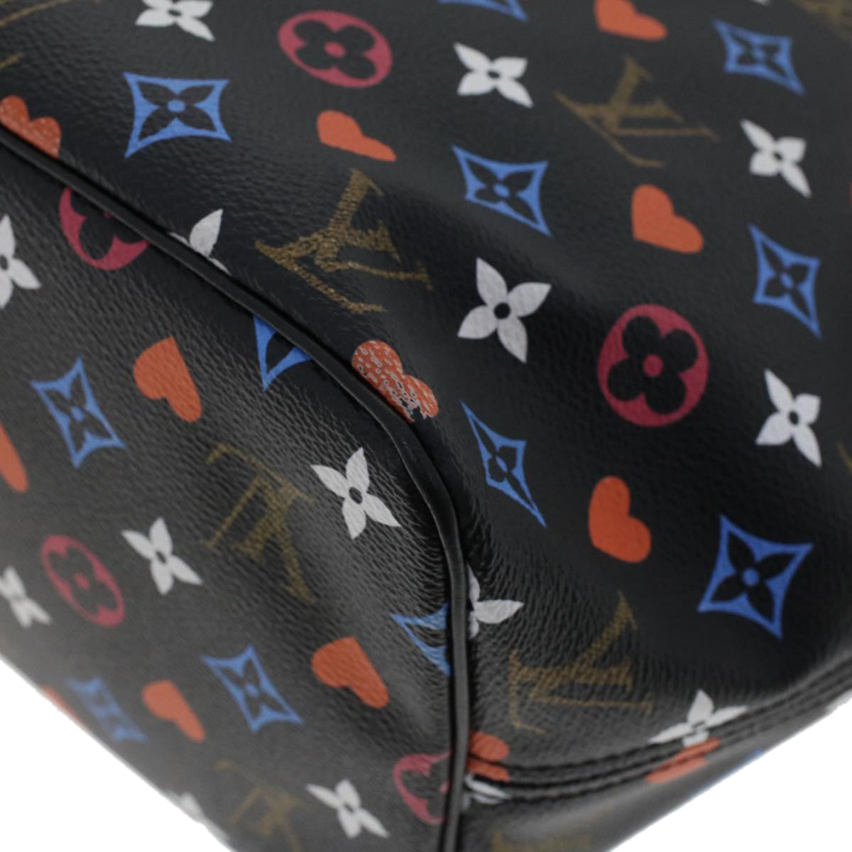 LOUIS VUITTON Monogram Game On Neverfull MM Shoulder Bag M57483 LV 46152A