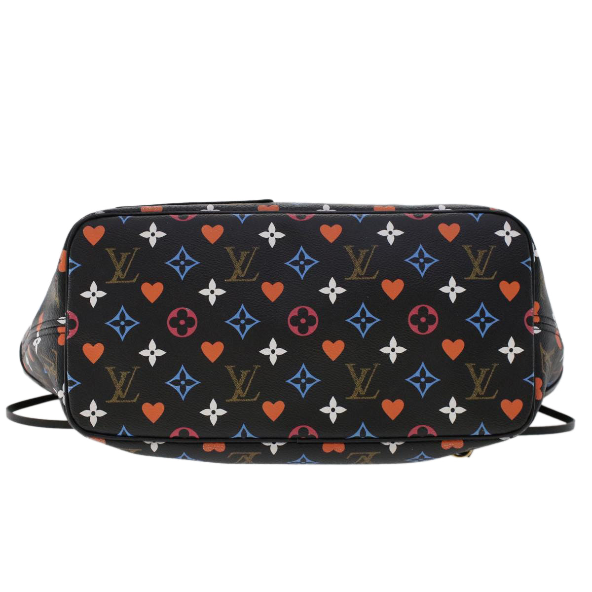 LOUIS VUITTON Monogram Game On Neverfull MM Shoulder Bag M57483 LV 46152A